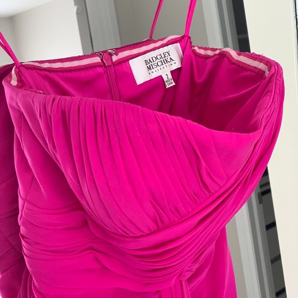 Bright Pink BADGLEY MISCHKA Ballgown Dress - Picture 3 of 15